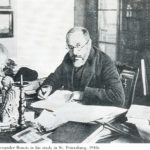 Alexander Benois in his study in St. Petersburg. 1910s
