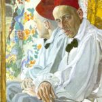 Alexander Golovin. Portrait of the stage Director Vsevolod Meyerhold. 1917. Tempera on panel. Theater museum, St. Petersburg