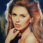 Viktoria Bonya. Colored Pencil drawing. Artist Marya Tyurpeko