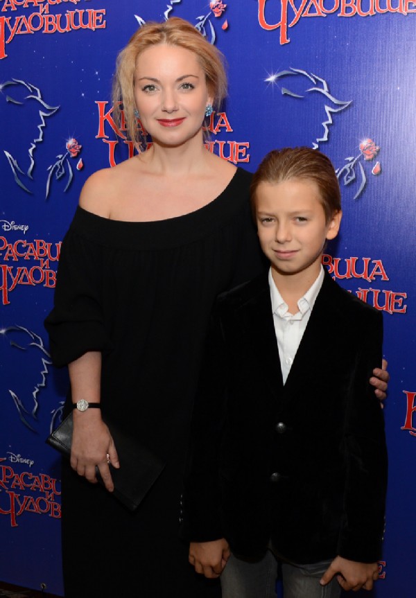 Olga Budina with her son