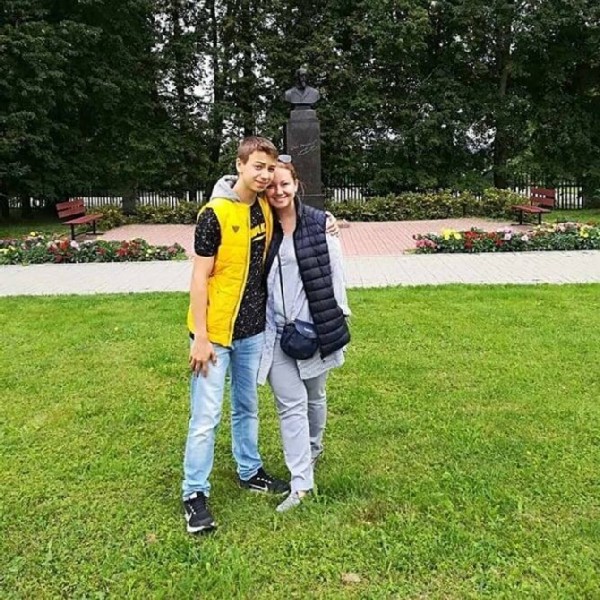 With an adult son