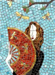 The Fan. Mosaic art by Russian artist Irina Charny